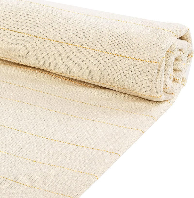 Biubee 85" × 79" Large Overlocking Tufting Cloth with Marked Lines- Primary Monk's Cloth Punch Needle Fabric for DIY Rug-Punch Tufting Gun - Image 1